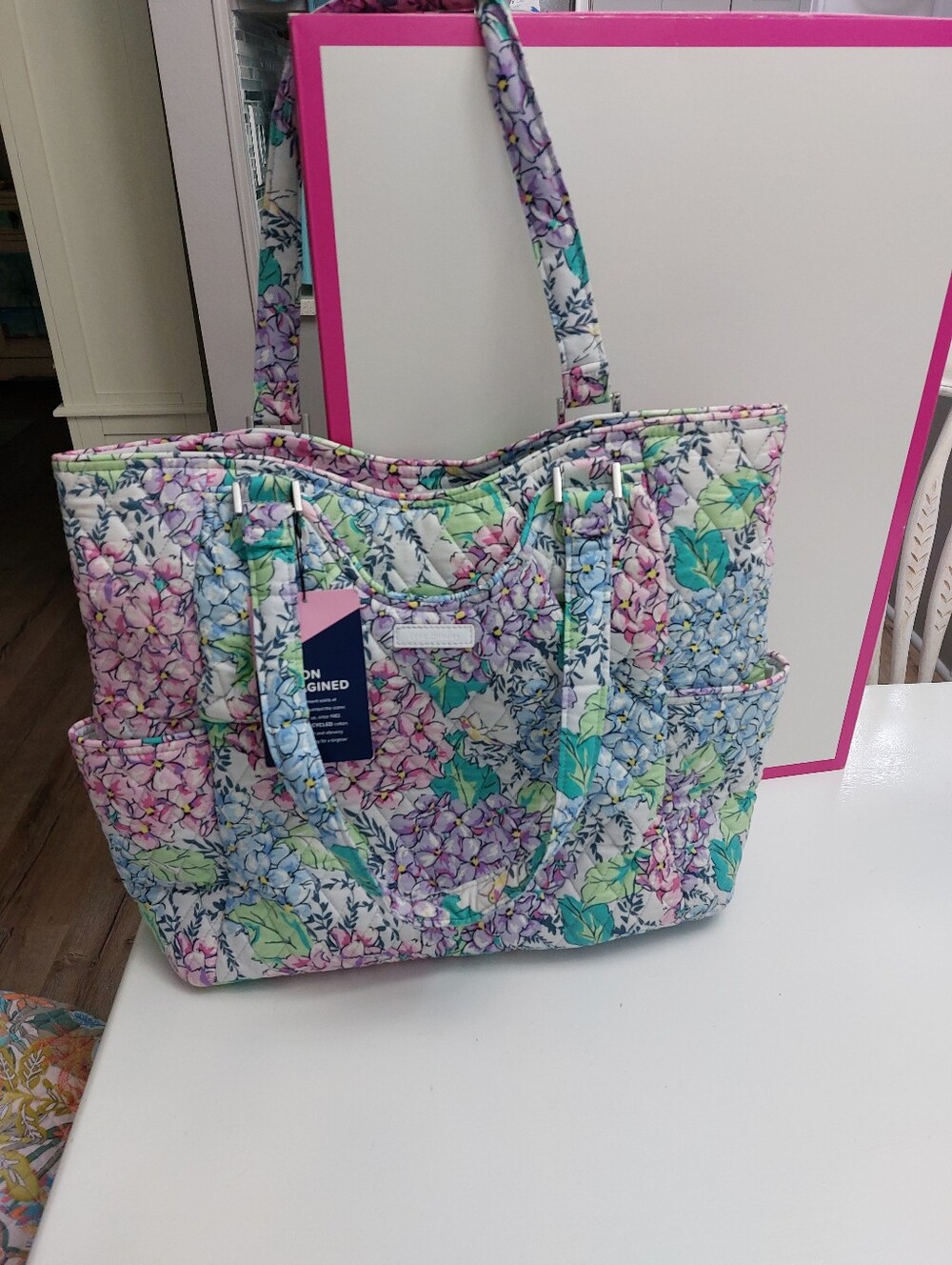 Vera Bradley Large Glenna Happy Hydrangeas NWT